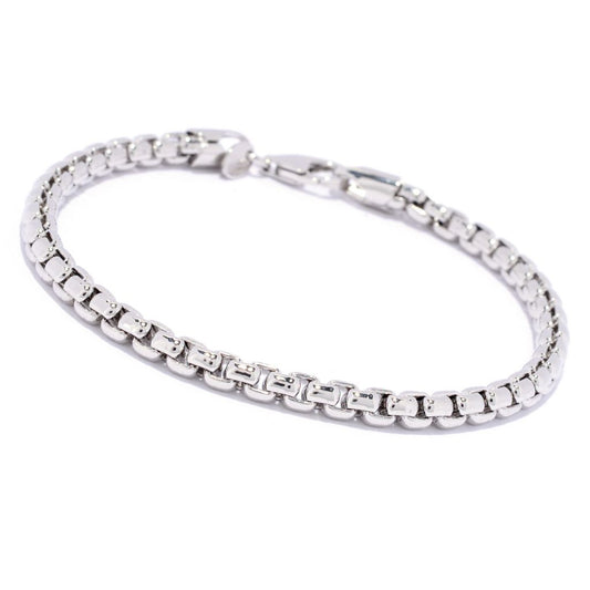 Toscana Italiana Platinum Plated Box Chain Bracelet