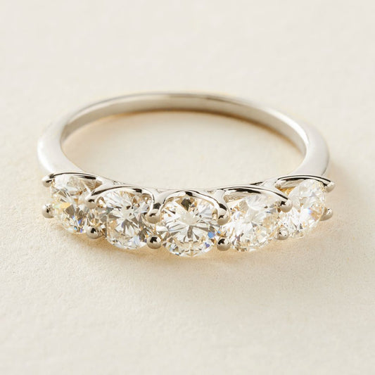 Peace Jewelers 14K Gold 1.50ctw 5-Stone Lab-Grown Diamond Ring