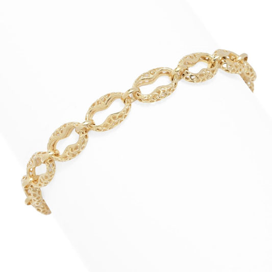 Passport to Turkey Gold Plated Filigree Mariner Link Bracelet