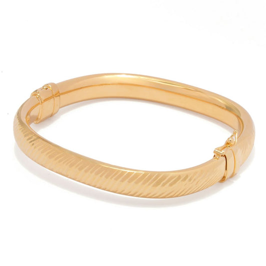 Toscana Italiana 18K Gold Plated Choice of Finish Bangle Bracelet