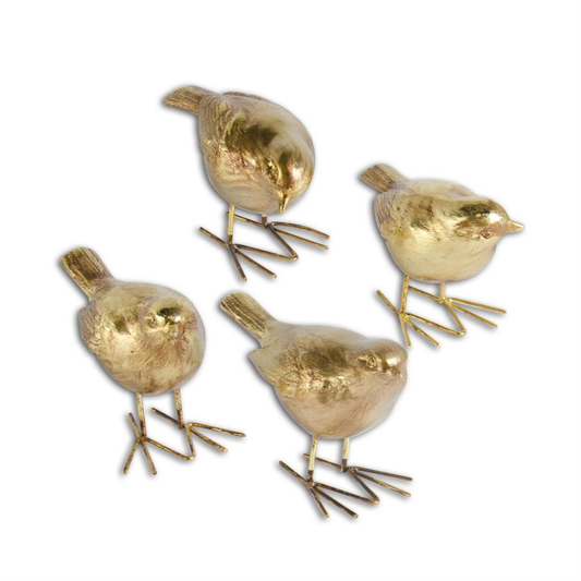 Set of 4 Assorted 4" Antique Birds