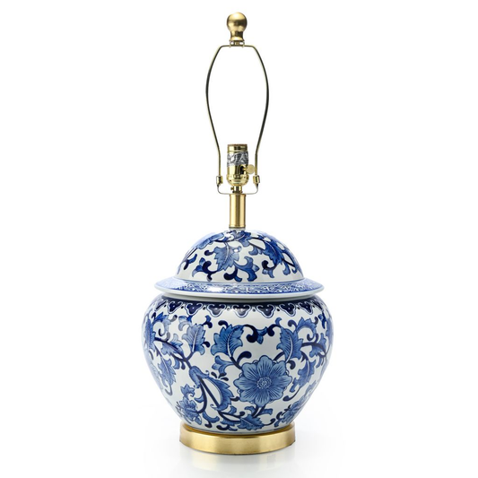 26" Ceramic Chinoiserie Lamp Base