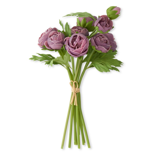 15" Real Touch 10 Stem Ranunculus Bundle