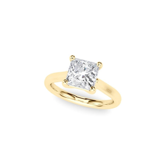 Peace Jewelers 14K Gold Princess-Cut Lab-Grown Diamond Solitaire Ring