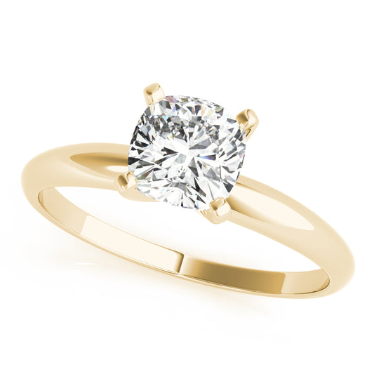 Peace Jewelers 14K Gold Cushion Lab-Grown Diamond Solitaire Ring