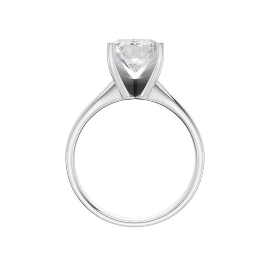 Peace Jewelers 14K Gold Emerald-Cut Lab-Grown Diamond Solitaire Ring