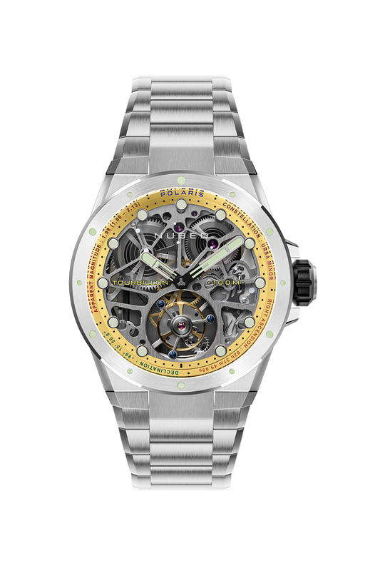 Nubeo Men's 46mm Polaris Tourbillion Mechanical Limited Edition Skeletonized Watch
