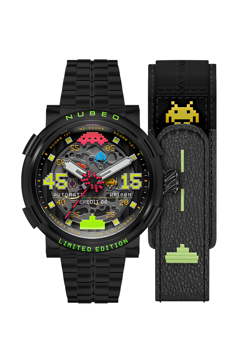 Nubeo Men's 50mm Orion Automatic Space Invaders Lmt Ed Blackout