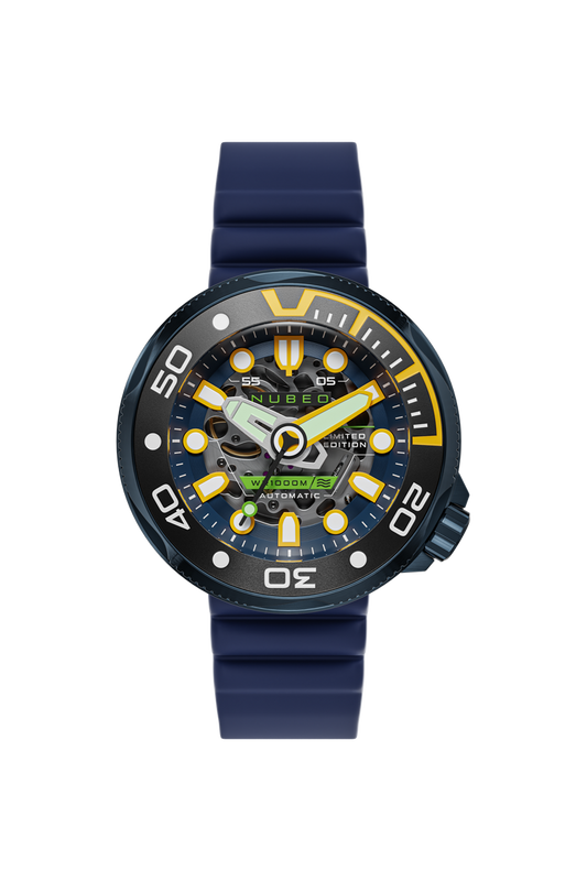 Nubeo Men's 50mm Ventana Automatic Limited Edition Skeletonized Strap Watch