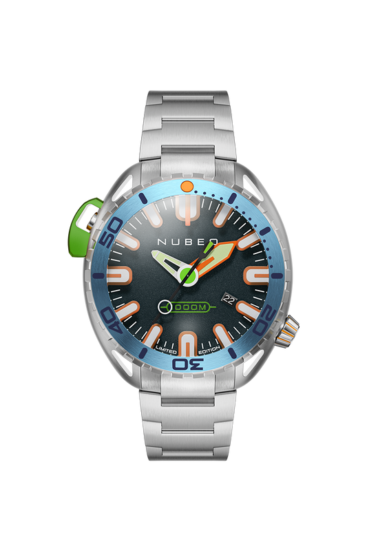 Nubeo Men's 50mm Aluminaut Automatic Limited Edition Silvertone Bracelet Watch