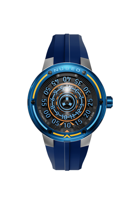 Nubeo Men's 50mm Orbiter Automatic Limited Edition Silicone Strap Watch