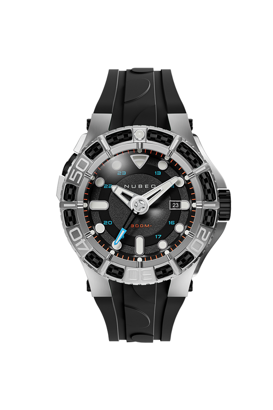 Nubeo Men's 50mm Manta Automatic Limited Edition Silicone Strap Watch