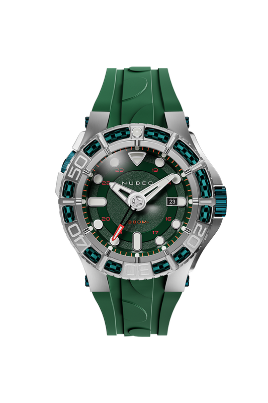 Nubeo Men's 50mm Manta Automatic Limited Edition Silicone Strap Watch
