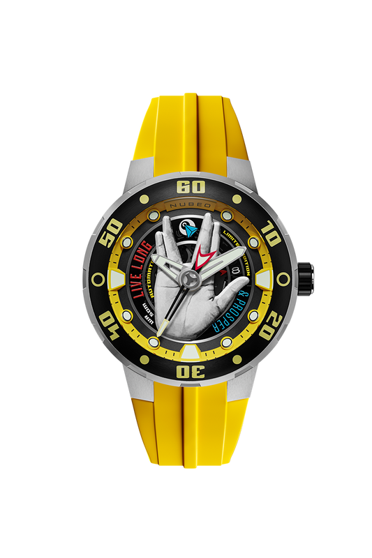 Nubeo Men's 50mm Mariner Star Trek "Live Long & Prosper" Automatic Strap Watch