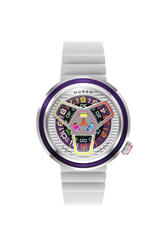 Nubeo Men's 48mm Ventana Atari Retro Gamer Automatic Rubber Strap Watch
