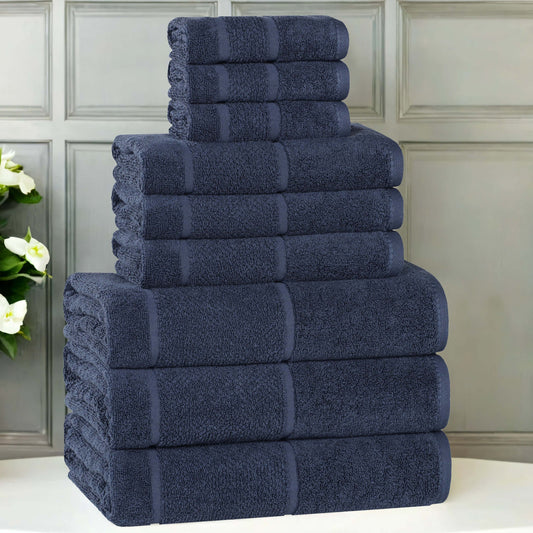 Superior "Mile" Smart Twist Viscose Cotton Blend 9-Piece Towel Set