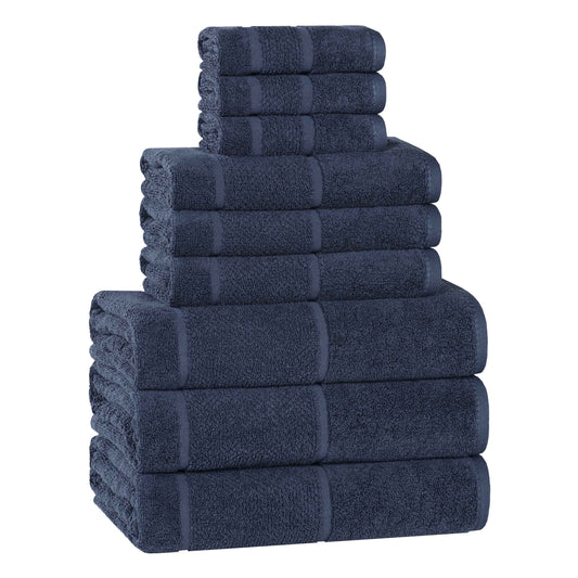 Superior "Mile" Smart Twist Viscose Cotton Blend 9-Piece Towel Set