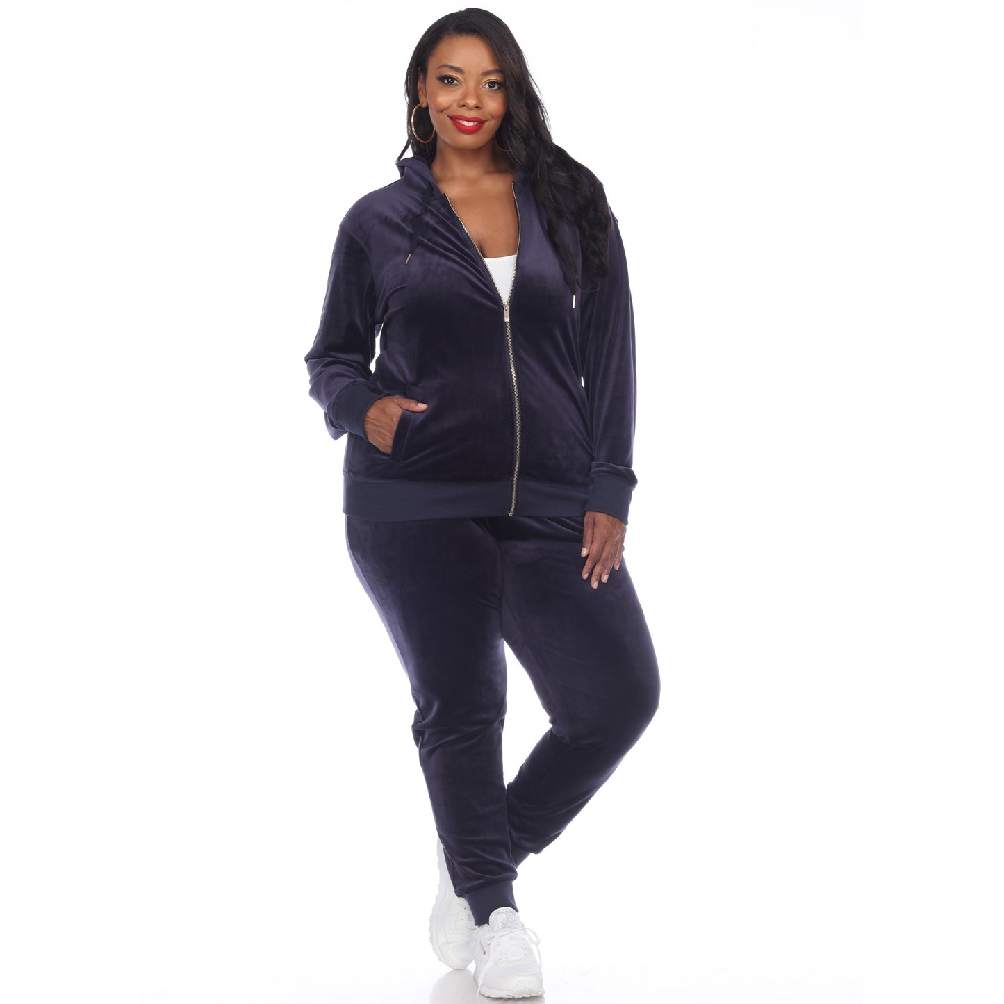 White Mark Women's 2-Piece Must Have Velour Tracksuit Set