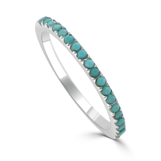 Sabrina Designs 14K Gold Turquoise Half-Eternity Band Ring