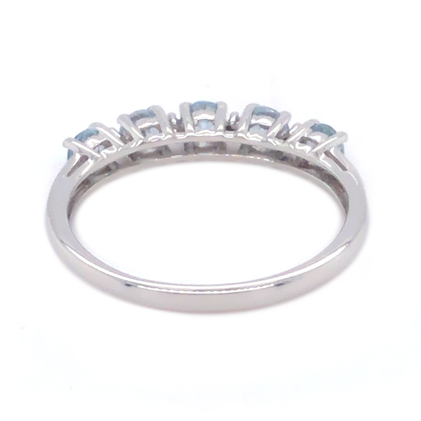 Gilded Lane 10K Gold 5-Stone Gem & Diamond Accent Band Ring