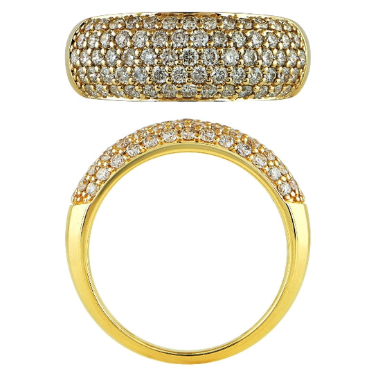 Morris & David 14K Gold 1.00ctw Diamond Pave Cigar Band Ring