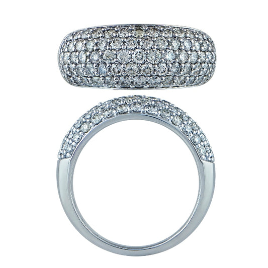 Morris & David 14K Gold 2.00ctw Diamond Pave Cigar Band Ring