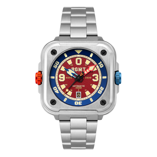 RGMT Men's 50mm Pershing Automatic Square Bracelet Watch