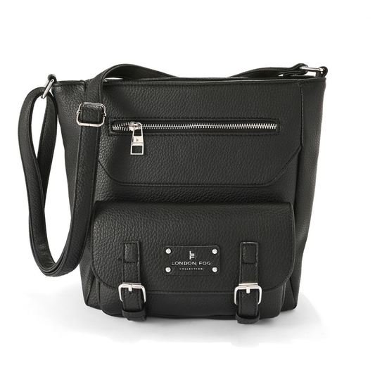 London Fog Stacey Multi Compartment Bucket Bag