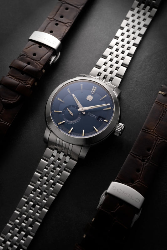 Schild Men's 44mm Heinrich Automatic Micro Rotor Lmt Ed Interchangeable Watch