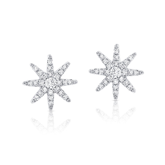 Sabrina Designs 14K Gold 0.17ctw Diamond Starburst Stud Earrings