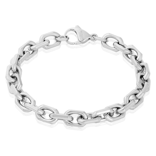 Invicta Men's Stainless Steel 8.5mm Matte Finish Link Bracelet
