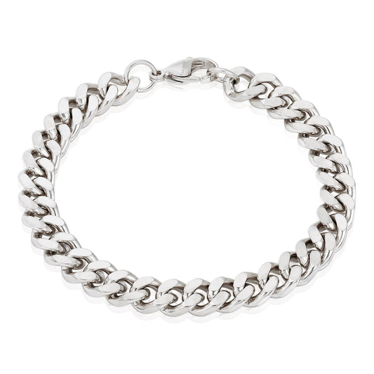 Invicta Men's Stainless Steel 8.5mm Curb Link Chain Bracelet