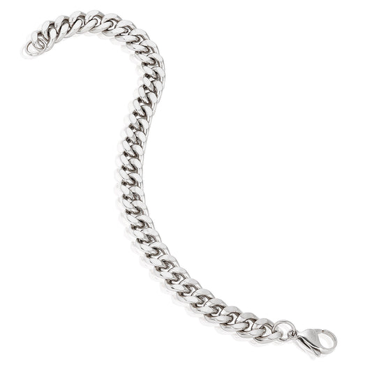 Invicta Men's Stainless Steel 8.5mm Curb Link Chain Bracelet