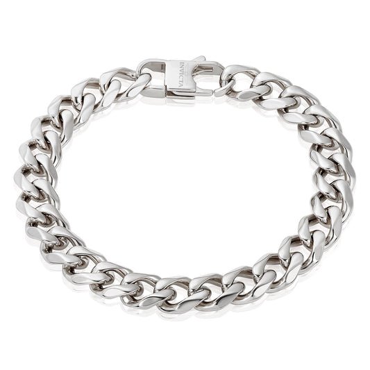 Invicta Men's Stainless Steel 11mm Curb Link Chain Bracelet