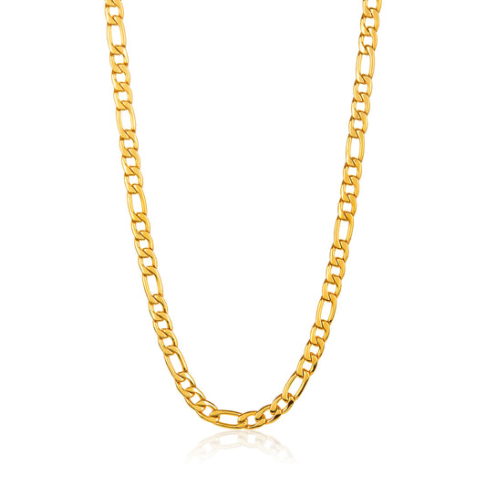 Invicta Men's Stainless Steel 8mm Figaro Chain 24" Necklace