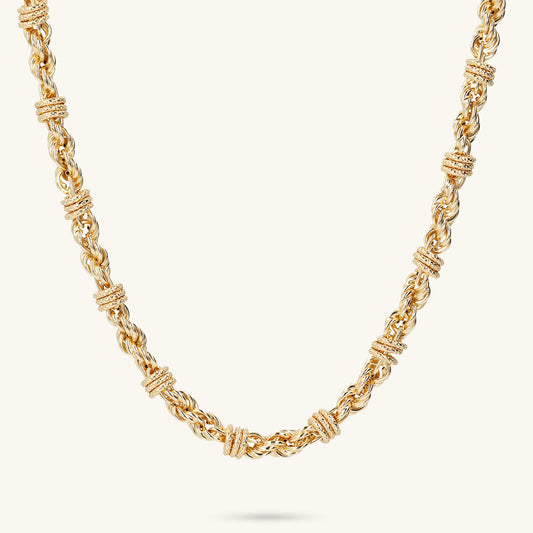 Toscana Italiana 18K Gold Plated Status Rope Chain Necklace