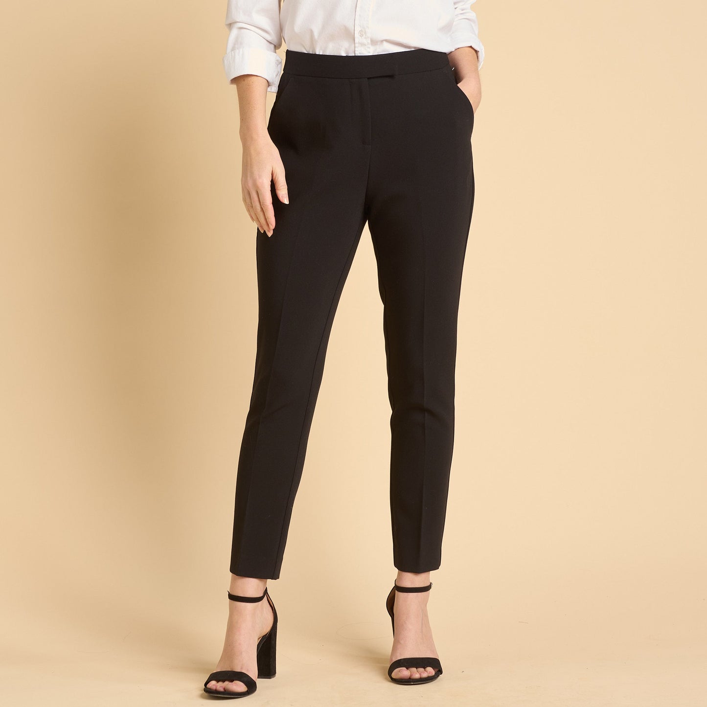 Christopher & Banks Women's Relaxed Fit Extended Tab Ankle Pant