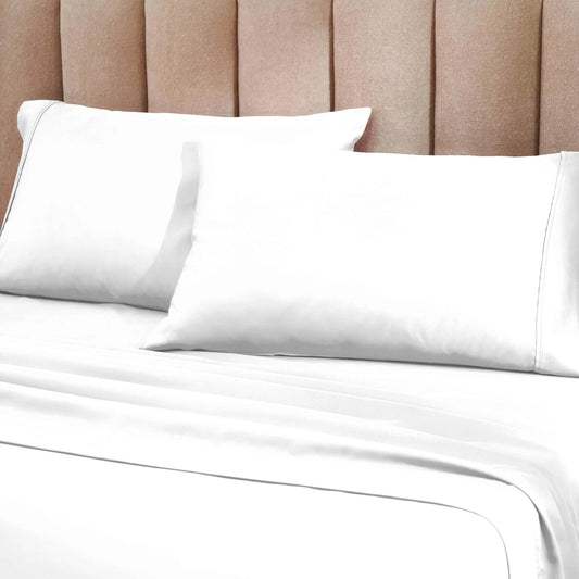 Superior 1200 Thread Count Cotton Blend Deep Pocket Solid 4-Piece Sheet Set