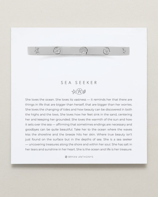 Bryan Anthonys Choice of Plating "Sea Seeker" Hinged Bangle Bracelet
