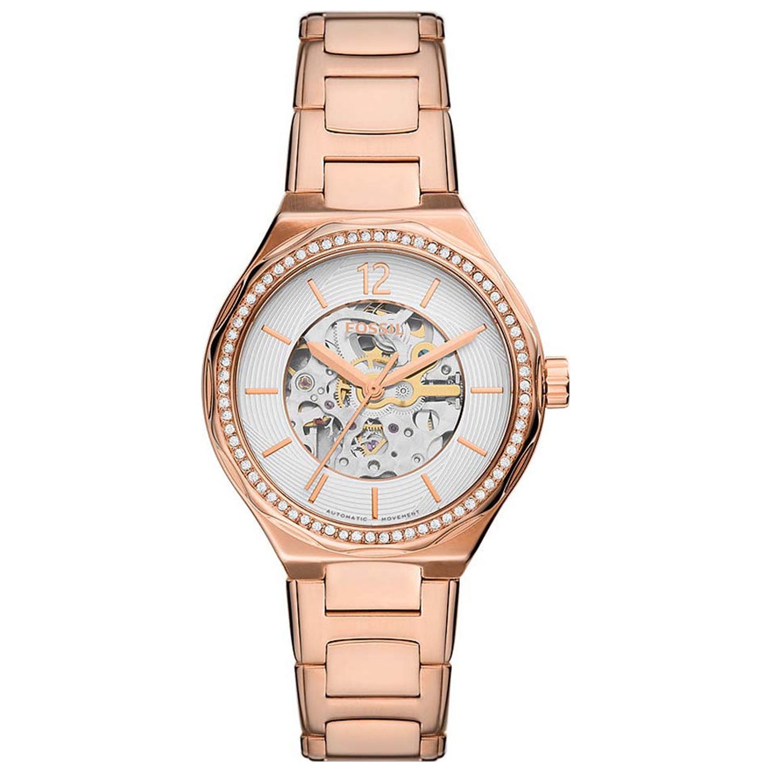 Fossil Women\'s Gold Crystal-Bezel Bracelet Watch Fossil Women main image 4