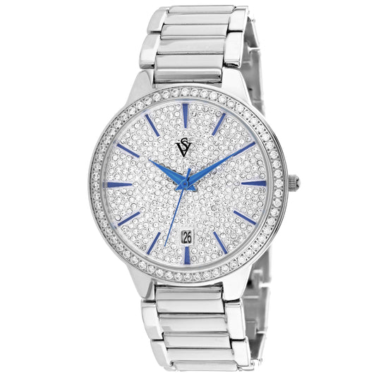 Christian Van Sant Women's 38mm Alessia Quartz Date Crystal Dial Bracelet Watch