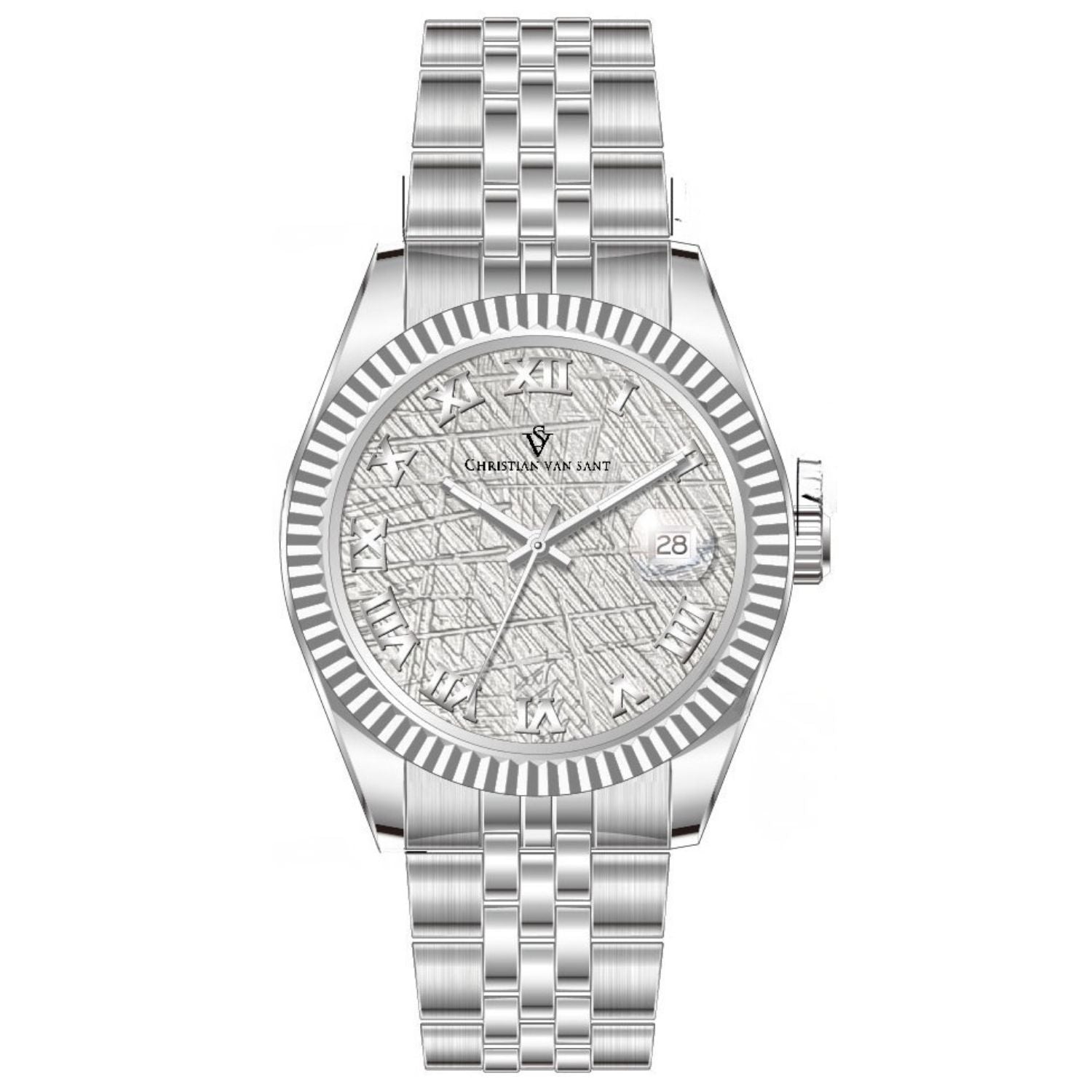 Christian Van Sant Men's 41mm Stellar Quartz Date Textured Dial