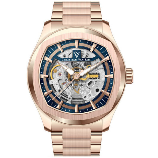 Christian Van Sant Men's 42mm Romeo Automatic Exhibition Dial Bracelet Watch