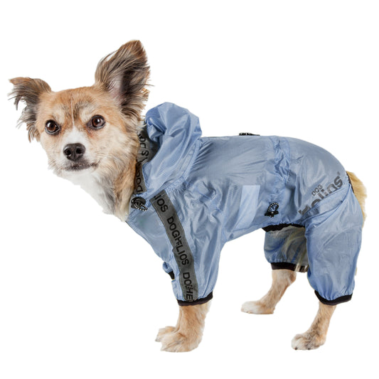 Dog Helios ® 'Torrential Shield' Waterproof & Adjustable Full Body Dog Raincoat
