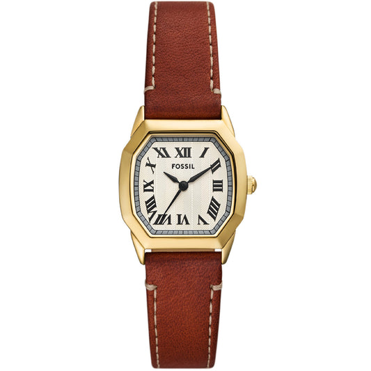 Fossil Women's Harlow 28mm Quartz Octagon Leather Strap Watch