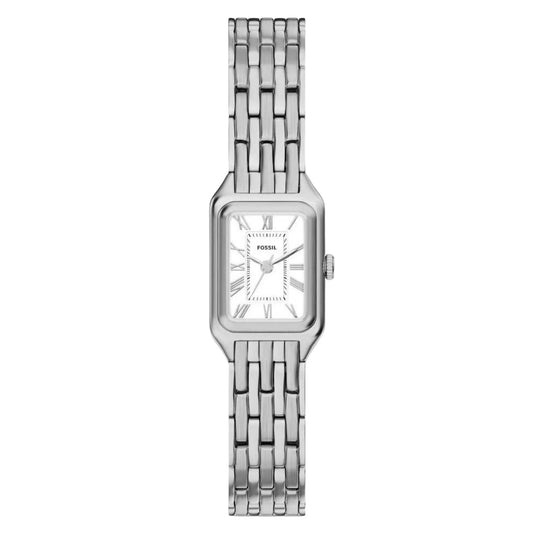 Fossil Women's Raquel 18mm Quartz Roman Numeral Rectangle Bracelet Watch