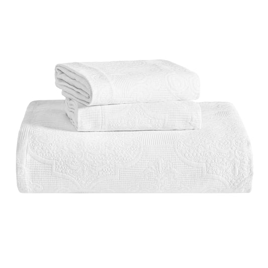 Superior "Florin" Jacquard
Medallion Scalloped Edges
Cotton Bedspread Set