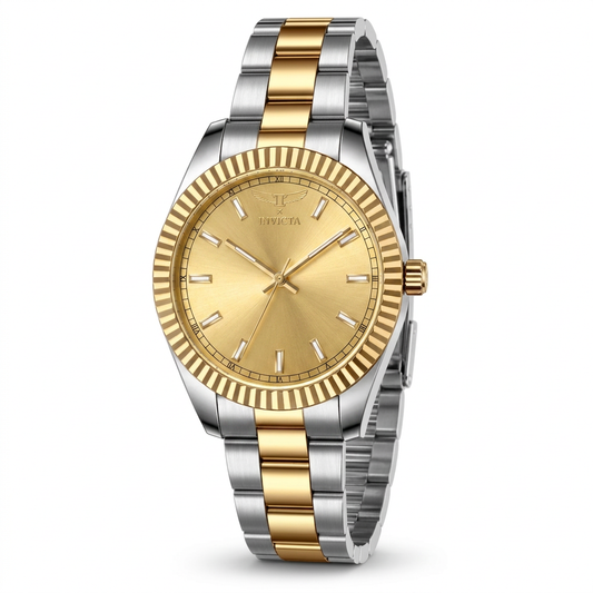 Invicta Men's 40mm Specialty "I by Invicta" Quartz Fluted Bezel Two-Tone Bracelet Watch