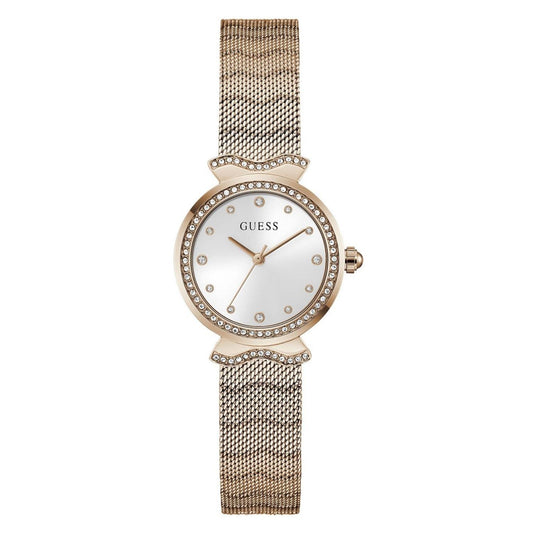 Guess Women's 28mm Mermaid Quartz Crystal Accented Mesh Bracelet Watch