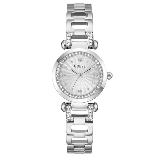 Guess Women's 30mm Ginger Quartz Crystal Accented Open Link Bracelet Watch
